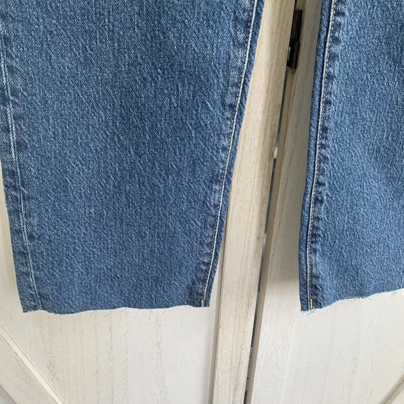 Good American Good Classic Jeans 0/25 High Rise Straight Raw Hem GCRH086TFT NWT - Picture 11 of 11